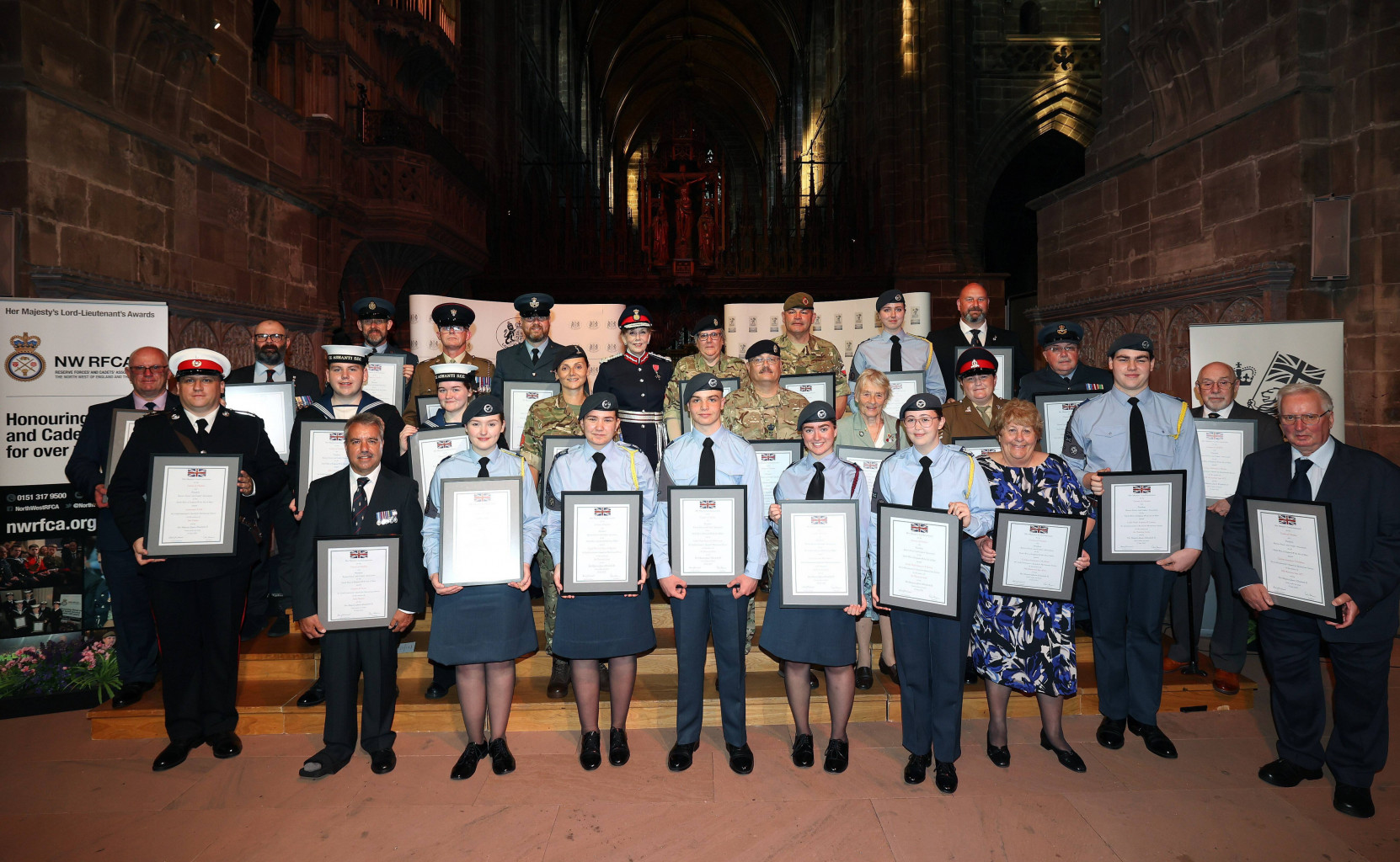 Featured image for “Members of the Armed Forces community from Cheshire honoured by Her Majesty’s Lord-Lieutenant”